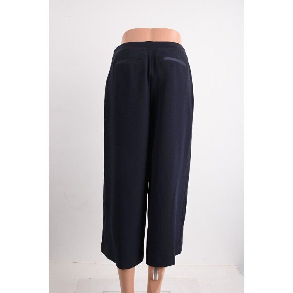 Boden Womens Wide Leg Culottes Trousers Pants UK 8P US 4P Navy Blue NWT - Picture 5 of 8